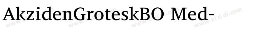 AkzidenGroteskBO Med字体转换